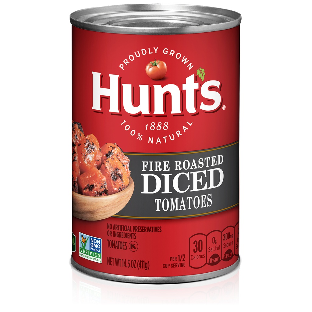 [027000378007] HUNTS FIRE ROASTED DICED TOMATOES 14.5oz