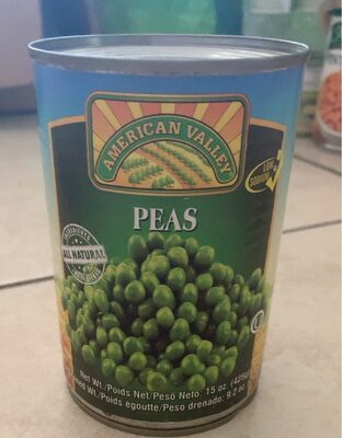 AMERICAN VALLEY PEAS 15OZ