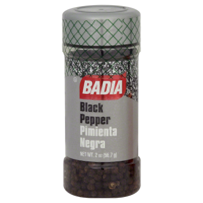 BADIA WHOLE BLACK PEPPER 2OZ