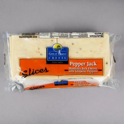[036514144756] GREAT LAKES SLICED PEPPER JACK 1.5LBS