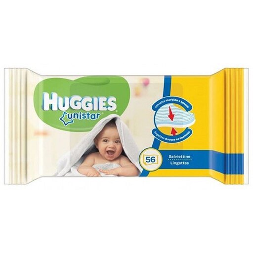 HUGGIES UNISTAR WIPES 56CT