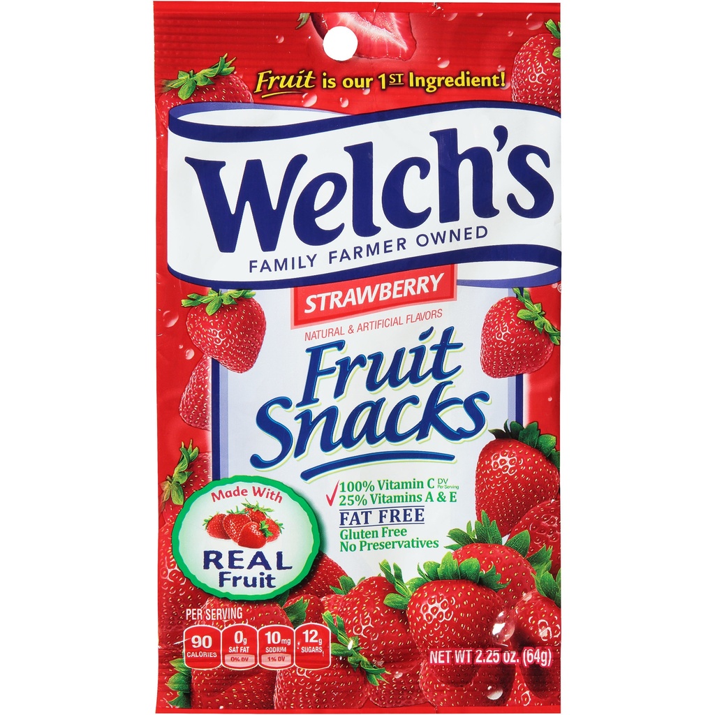 FRUIT SNACKS STRAWBERRY 2.25OZ