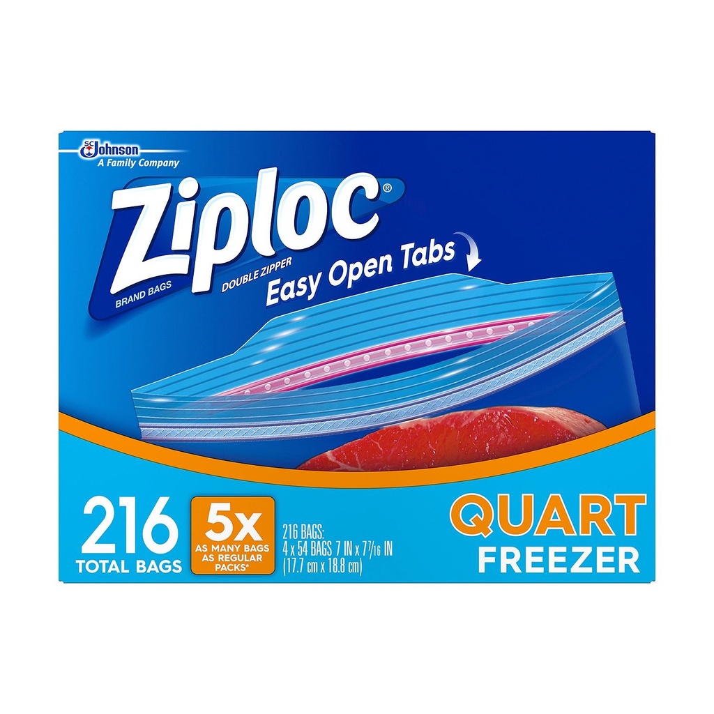 [025700148791] Ziploc Freezer Quart