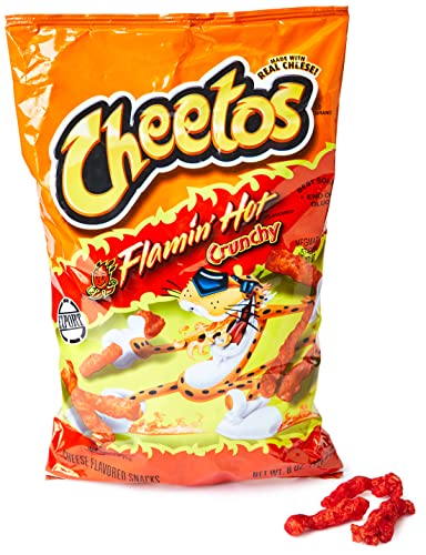 [028400069601] CHEETOS-CRUNCHY F/HOT 8OZ