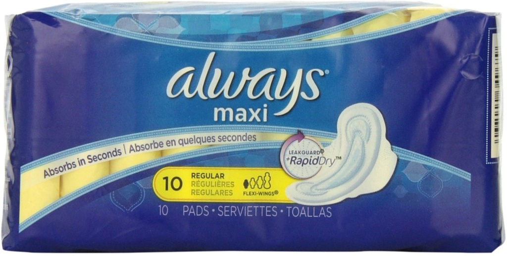 ALWAYS REGULAR PADS 10CT