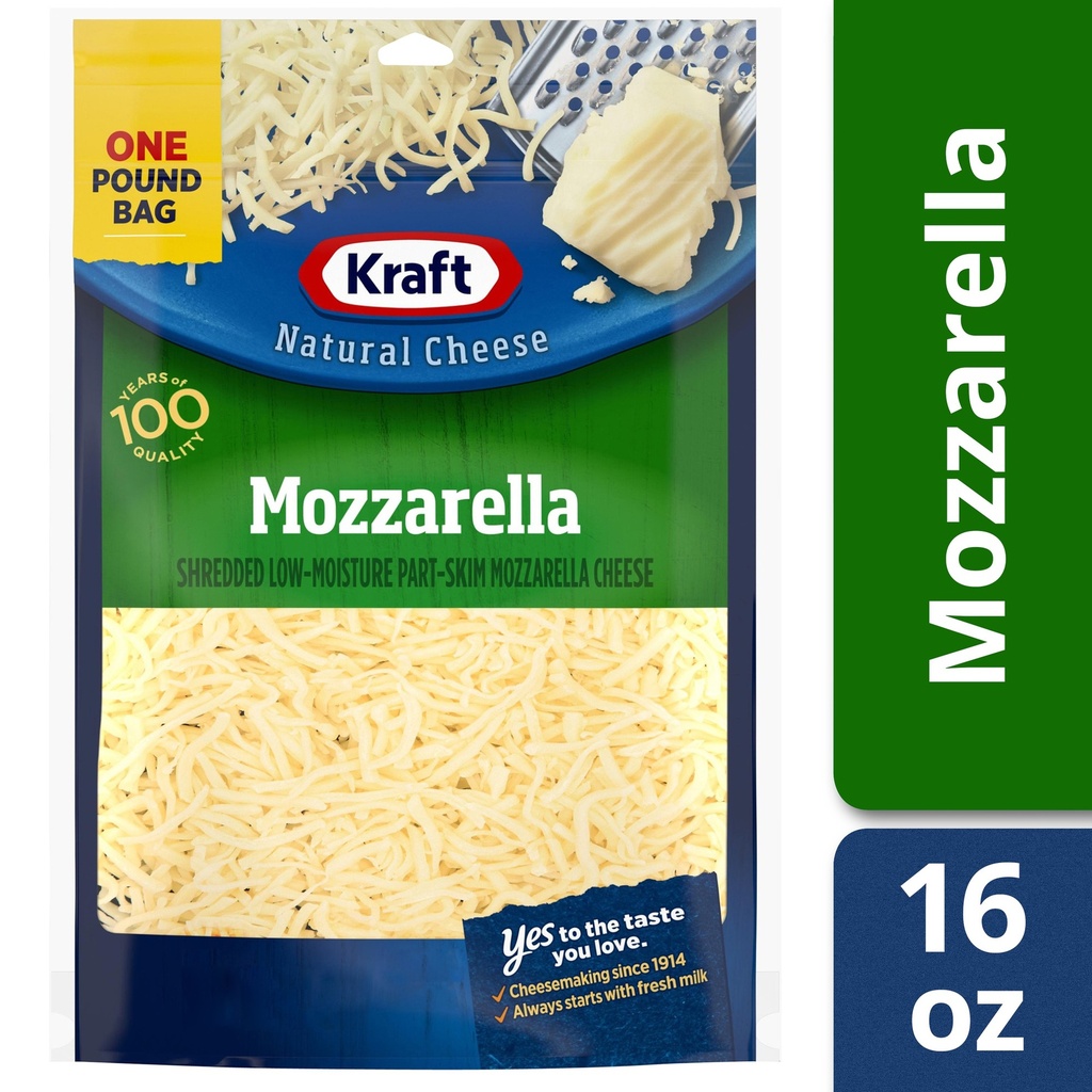 Kraft shredded mozzarella 1 lb