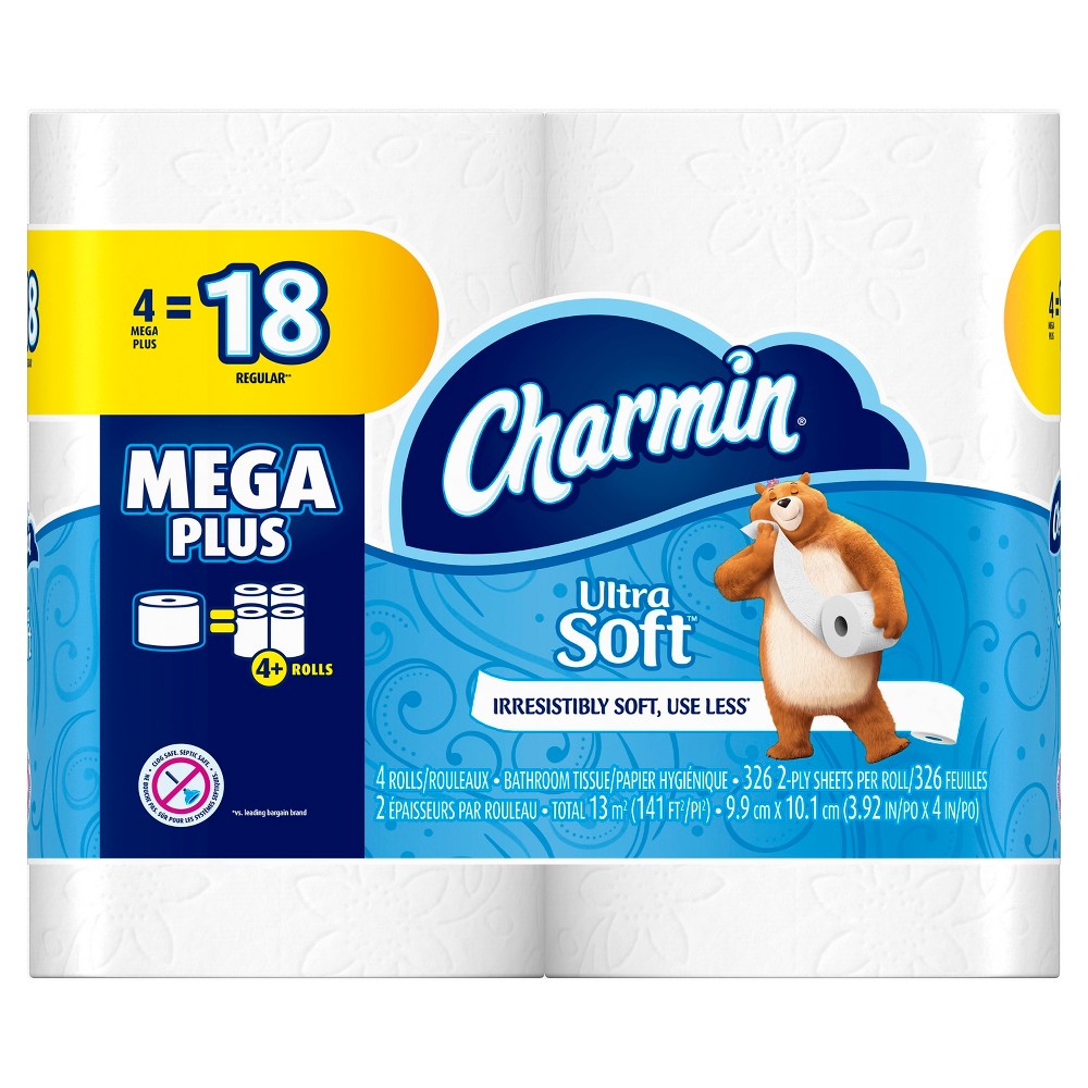 [037000998860] CHARMIN ULTRA SOFT MEGA PLUS 4ROLLS