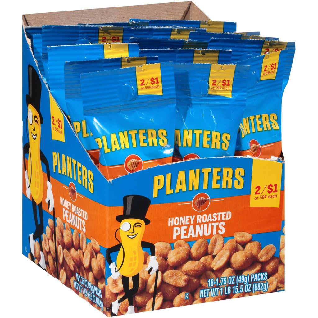 PLANTERS HONEY ROASTED PEANUTS 1.75OZ