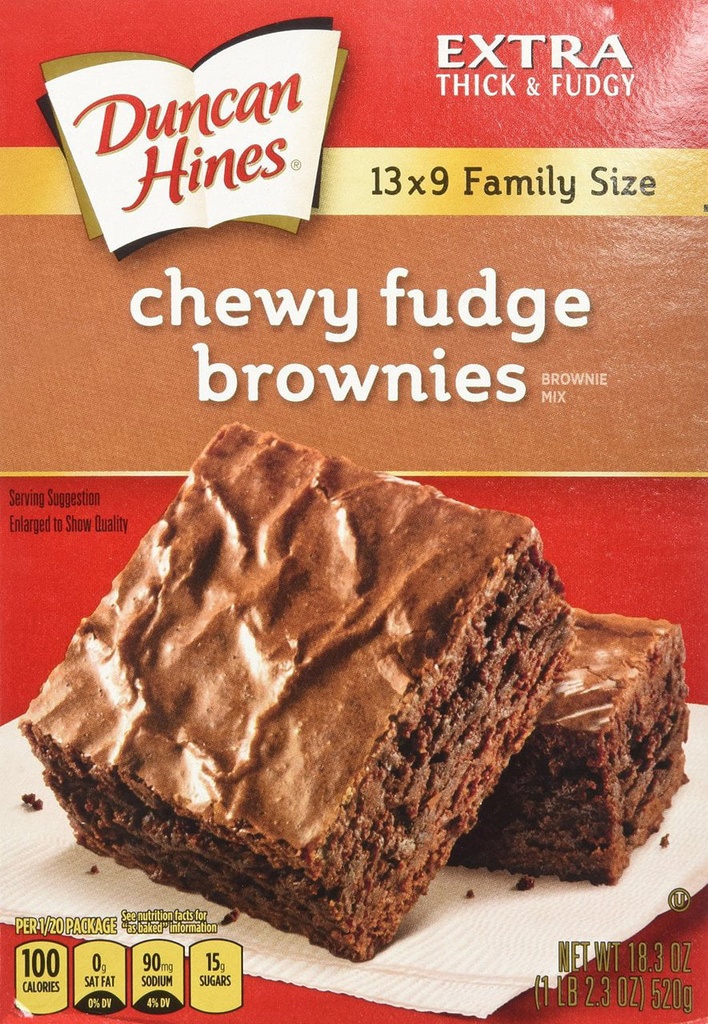 [10644209311313] DUNCAN HINES CHEWY FUDGE BROWNIE MIX 18.3oz
