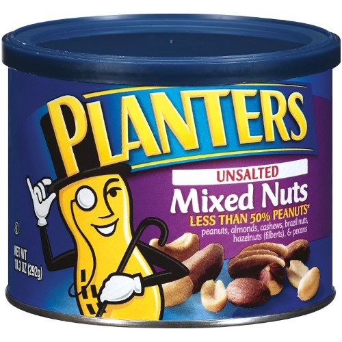 PLANTERS UNSALTED MIXED NUTS 10oz
