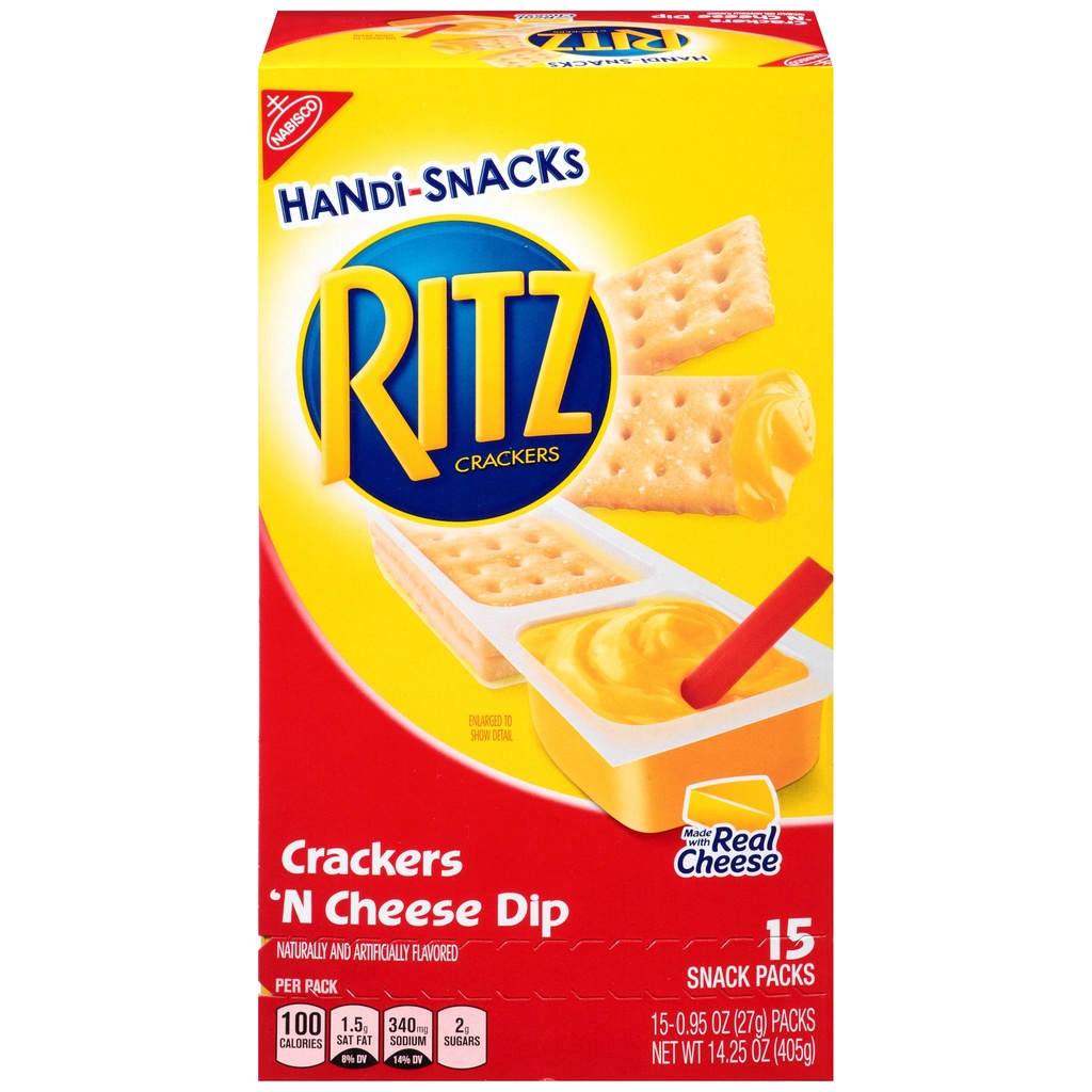 RITZ CRACKERS N CHEESE DIPS 15 - 0.95OZ