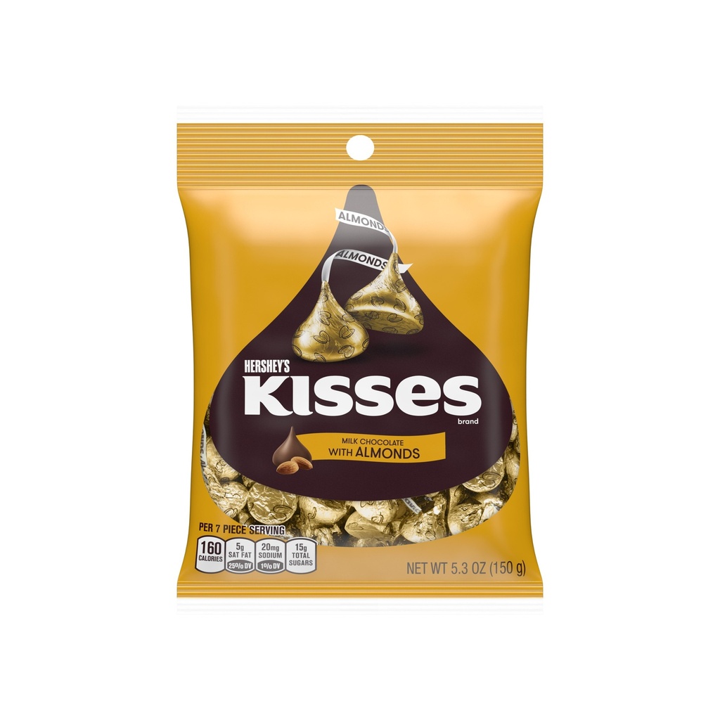 HERSHEY'S KISSES WITH ALMONDS 5.3OZ