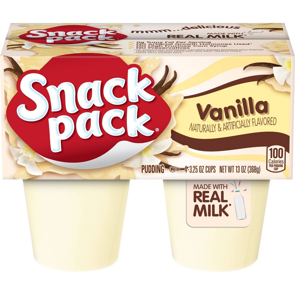 SNACK PACK VANILLA PUDDING 4pk