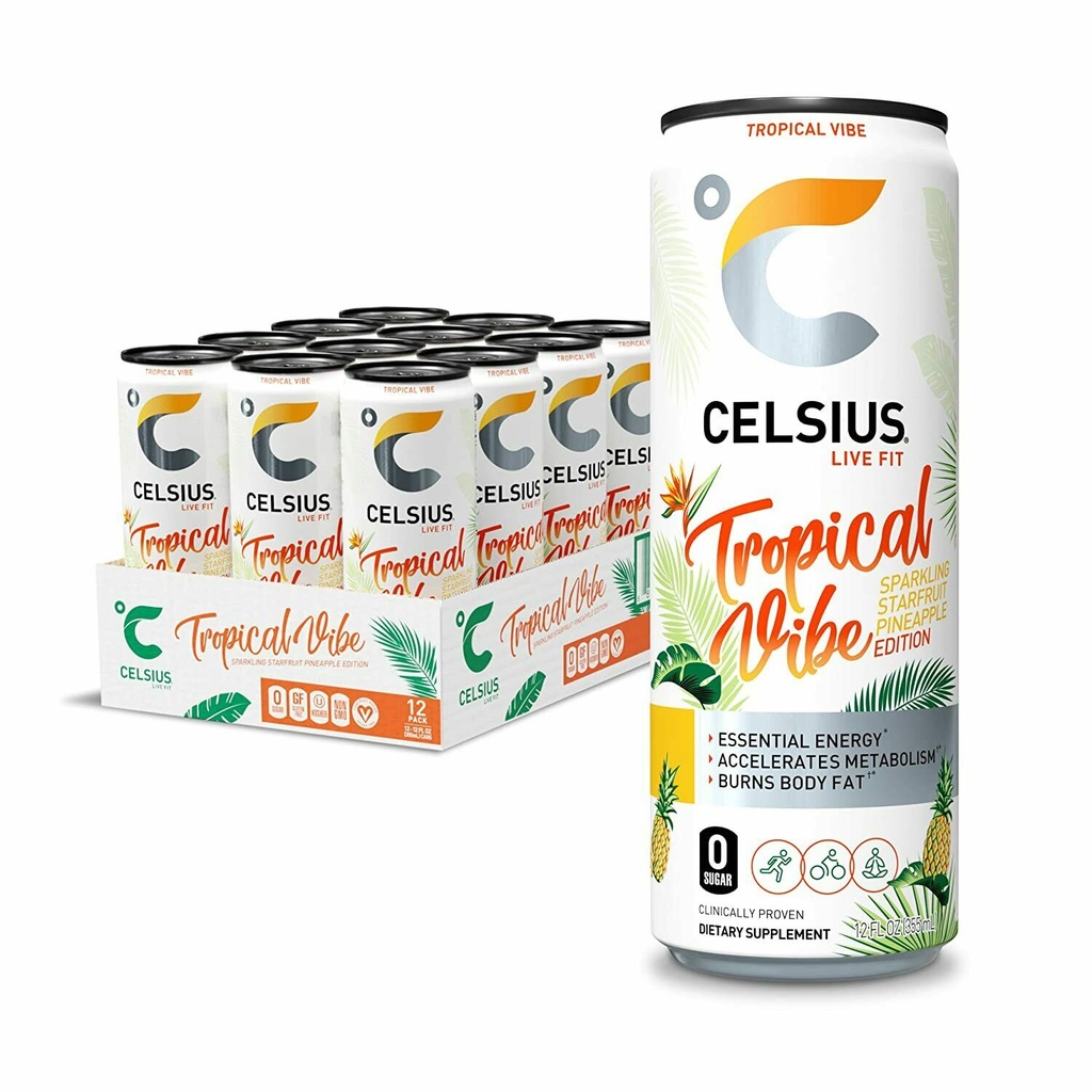 [889392021394] CELSIUS TROPICAL VIBE 12OZ