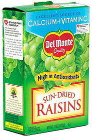 DEL MONTE RAISINS ALL NATURAL 9OZ
