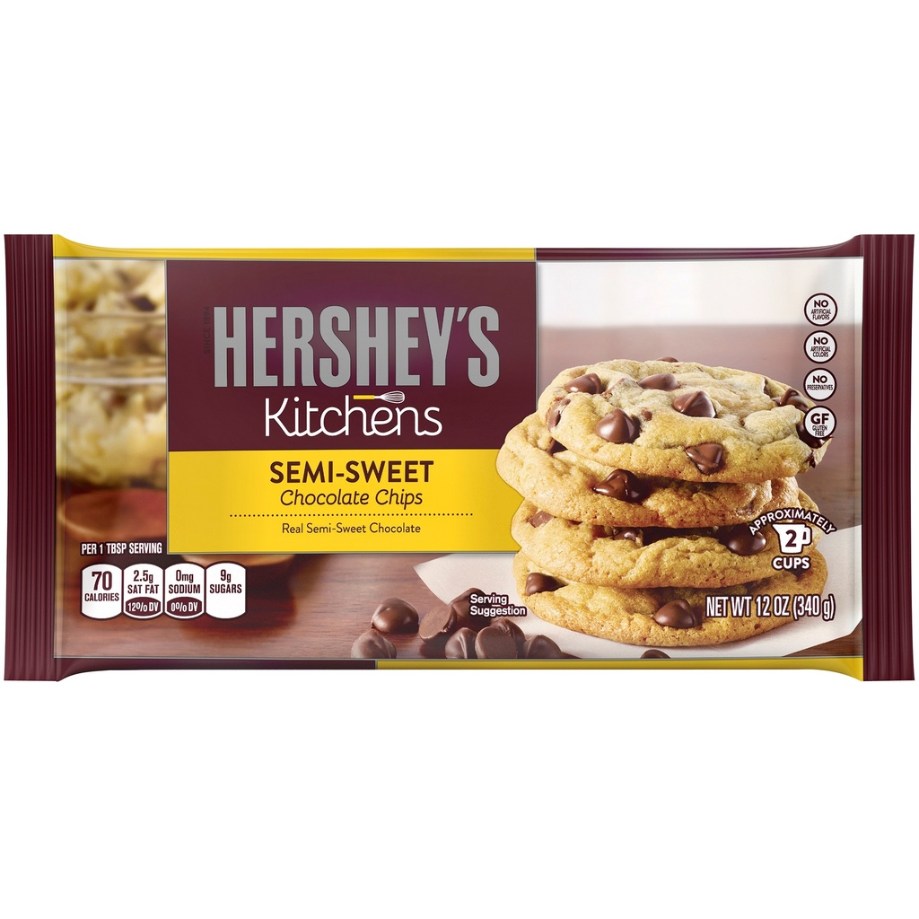 HERSHEY'S SEMI SWEET CHOCOLATE CHIPS 12OZ