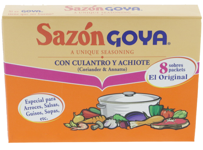 SAZON GOYA CON CULANTRO Y ACHIOTE