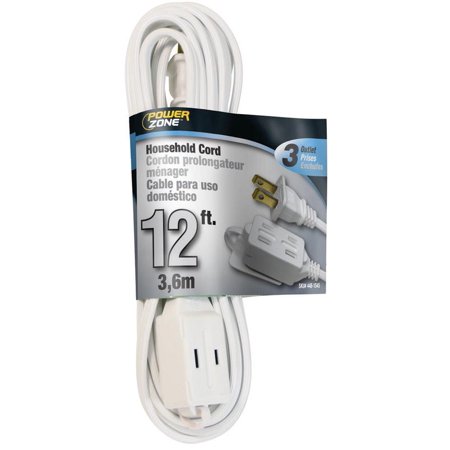 [054732808403] POWER ZONE HOUSEHOLD CORD 12FT