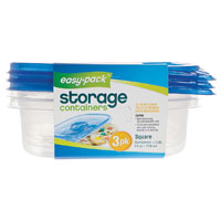 [740985880586] STORAGE CONTAINERS WITH LIDS SHALLOW SQUARE 25FL OZ