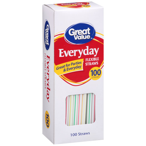 DIAMOND FLEXIBLE STRAWS 100STRAWS