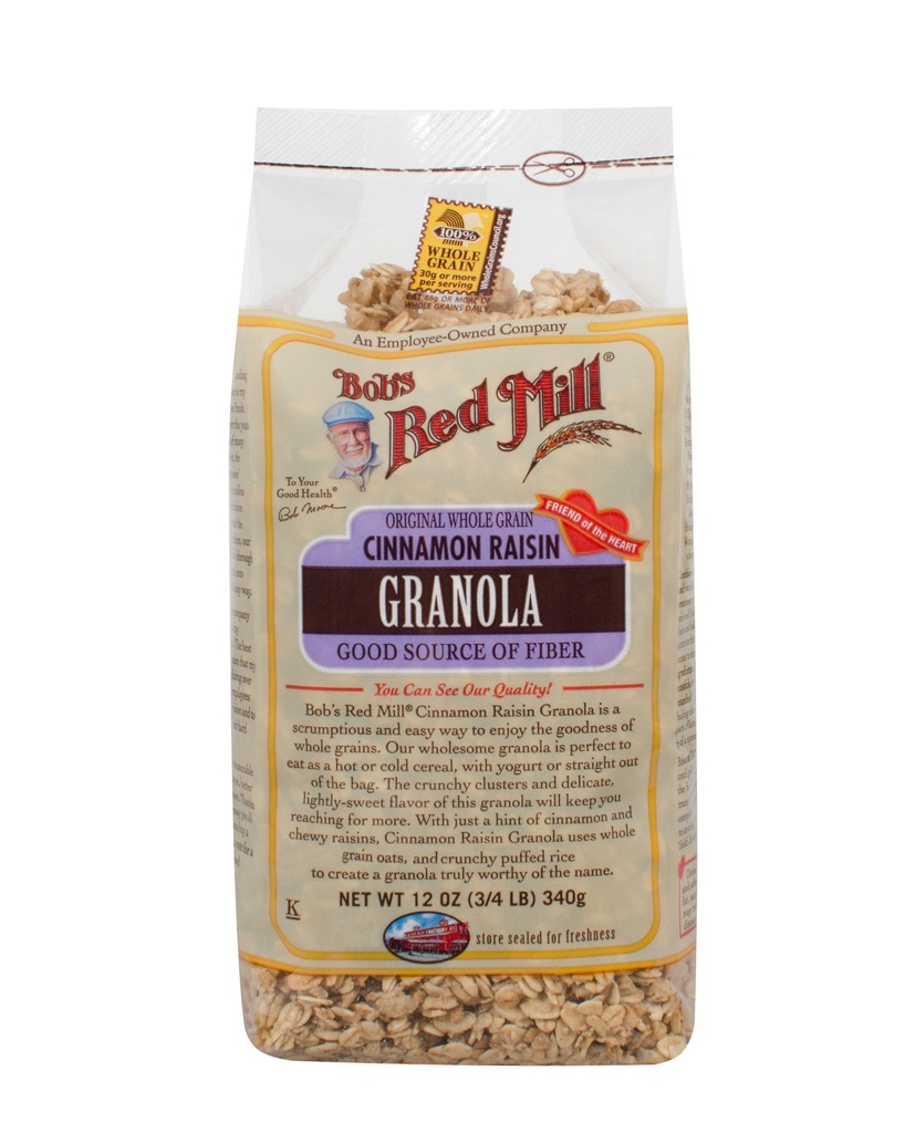 BOB RED MILL GRANOLA CINNAMON RAISIN