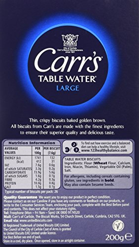 [5000168001098] CARR'S TABLE WATER LARGE 200G