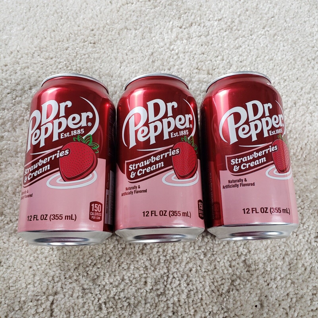 [078000037692] Dr. Pepper Strawberry & Cream Soda 12oz