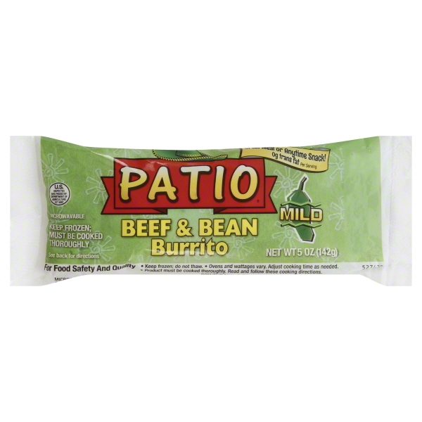 PATIO BEEF/BEAN BURRITO MILD