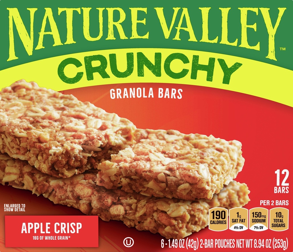 NATURE VALLEY CRUNCHY  APPLE CRISP GRANOLA BARS