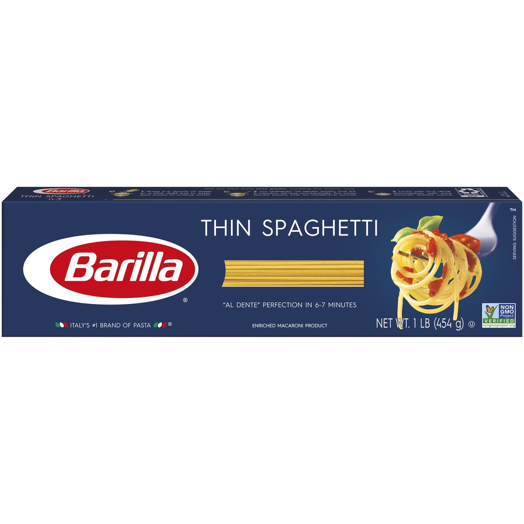 [076808280098] BARILLA THIN ESPAGETTI 1lb.