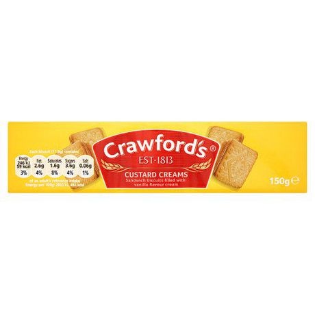 CRAWFORDS CUSTARD CREAMS 150g