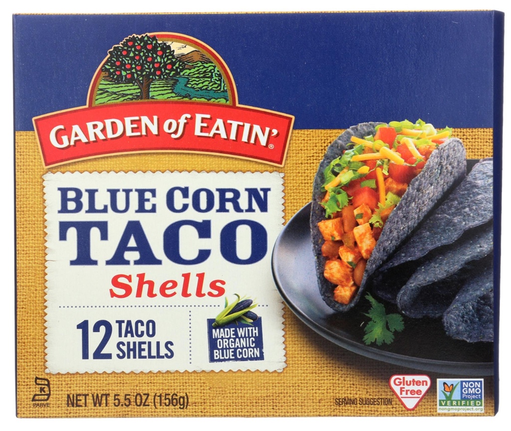 BLUE CORN TACO SHELLS 12ts