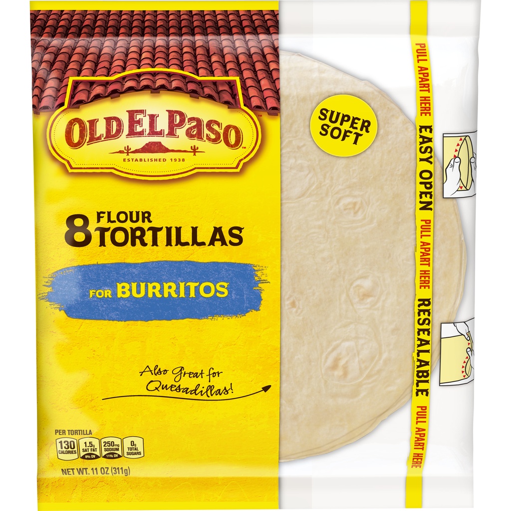 OLD EL PASO FLOUR TORTILLAS 8