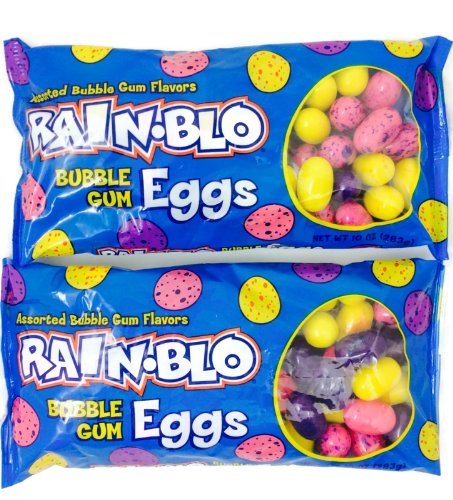 [041623066462] RAINBLO BUBBLE GUM EGGS 10oz