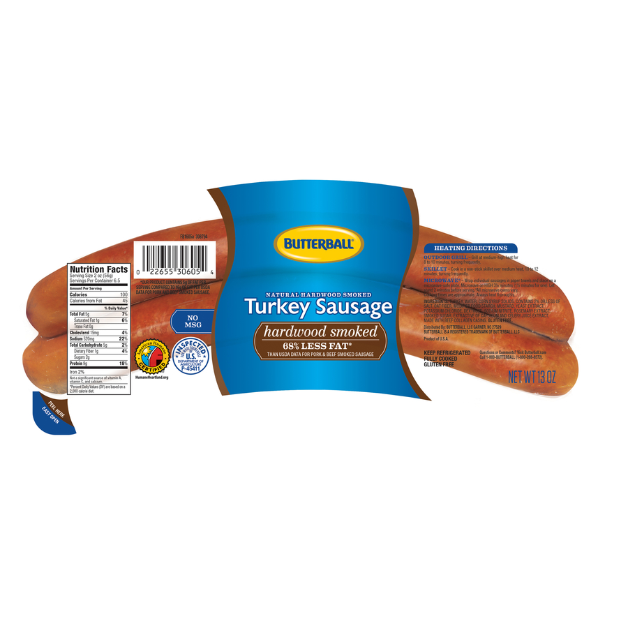 BUTTERBALL TURKEY SAUSAGE  HRDWD SMK