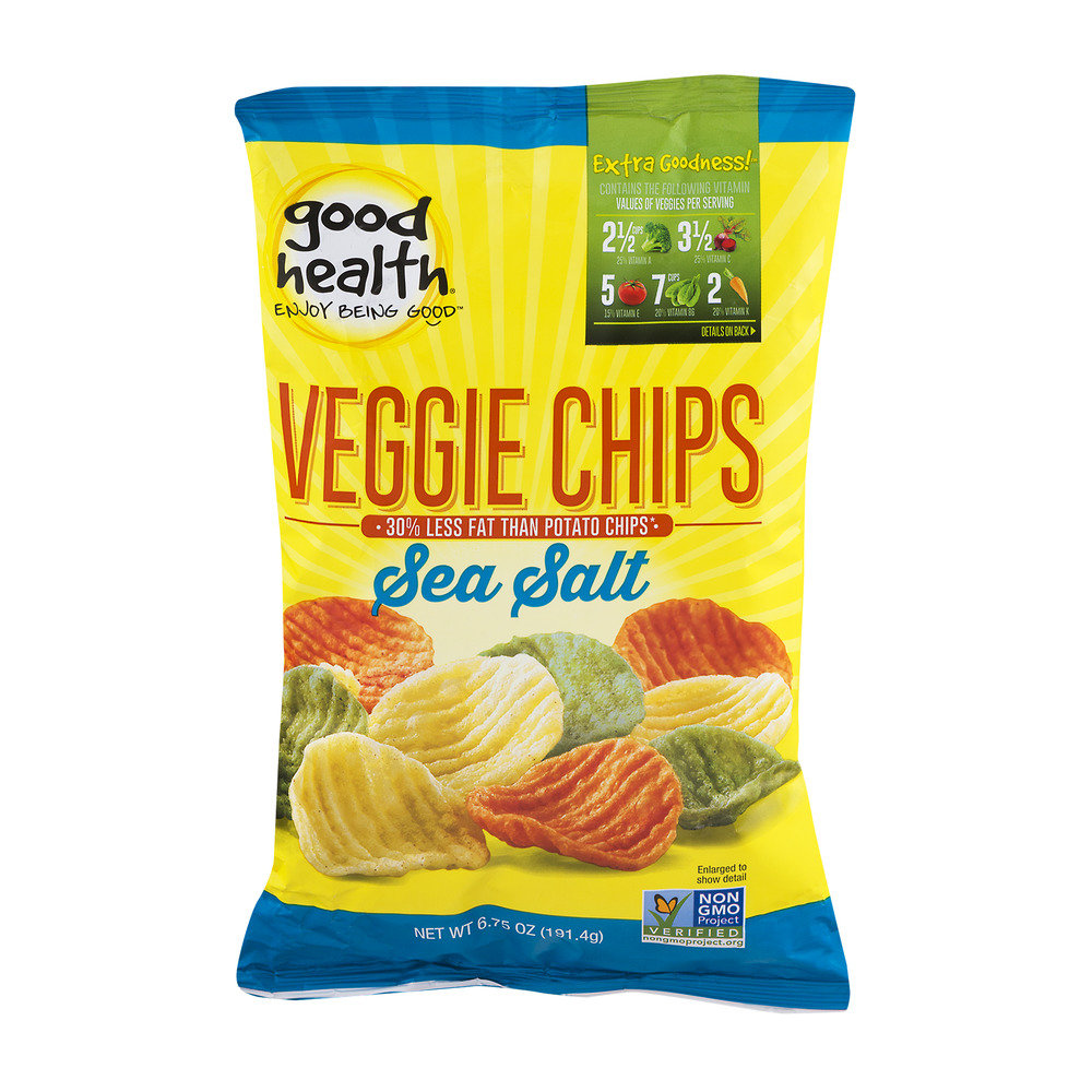 [755355005155] GOOD HEALTH VEGGIE CHIPS SEA SALT 6.75oz