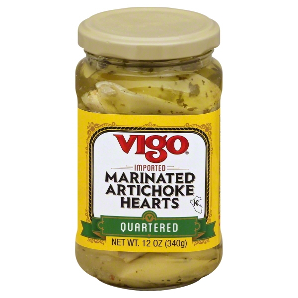 VIGO MARINATED ARTICHOKR HEARTS 12oz