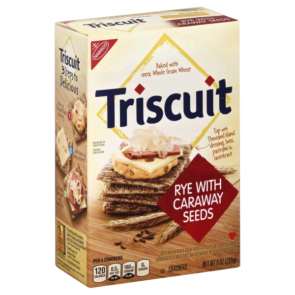 TRISCUIT RYE W/CARAWAY SEEDS 9oz
