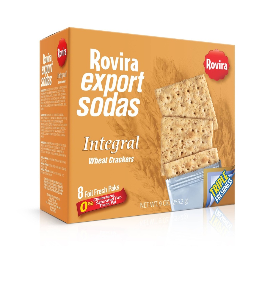 ROVIRA INTEGRAL WHEAT CRACKERS 9oz