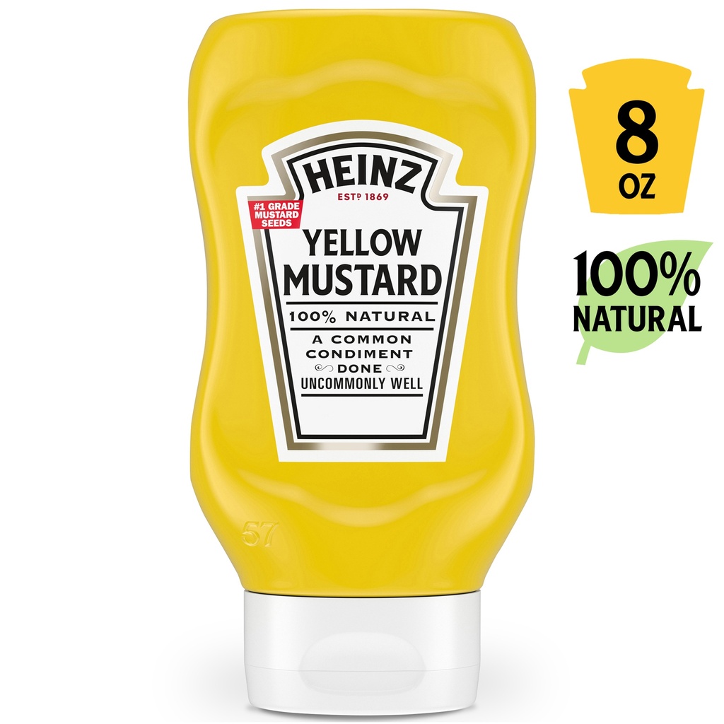 HEINZ SQZ YELLOW MUST 8 Z