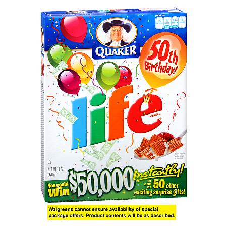 QUAKR LIFE CEREAL 13 OZ