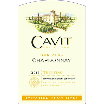 [086785221038] CAVIT OAK ZERO CHARDONNAY
