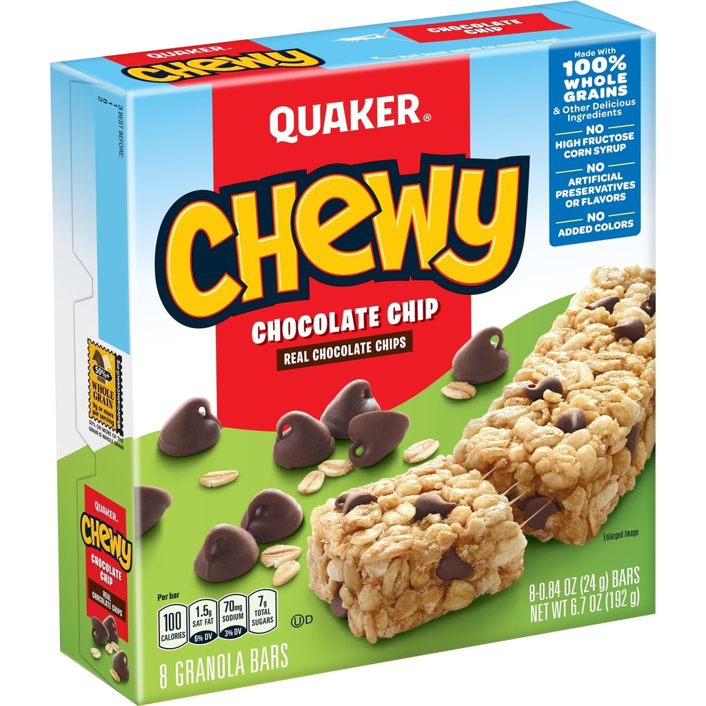 QUAKER CHEWY CHOCOLATE CHIP 6.7oz