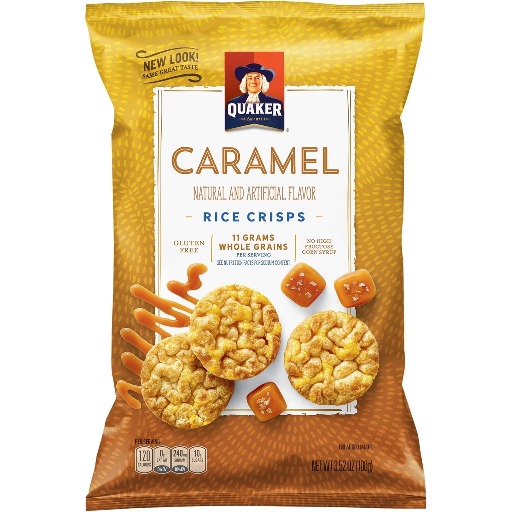 QUAKER CARAMEL RICE CRISPS 3.52oz