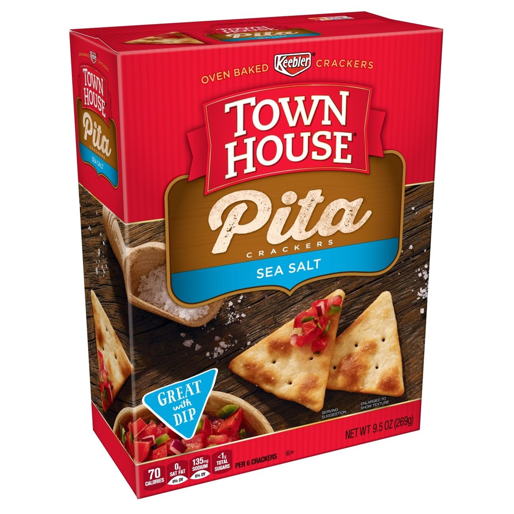 TOWN HOUSE PITA SEA SALT 9.5oz