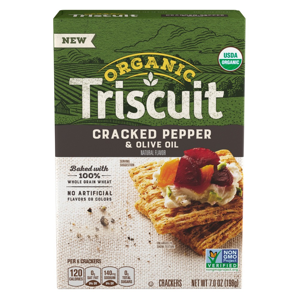 ORGANIC TRISCUIT CRACKED PEPPER 7oz