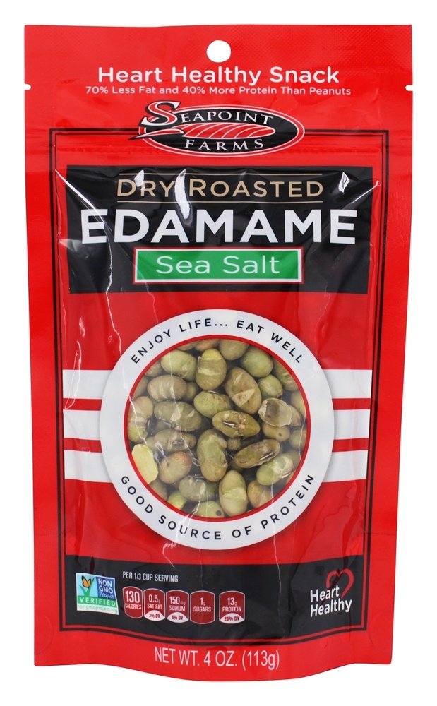 [711575102005] SEAPOINT DRY ROASTED EDAMAME SEA SALT 4oz