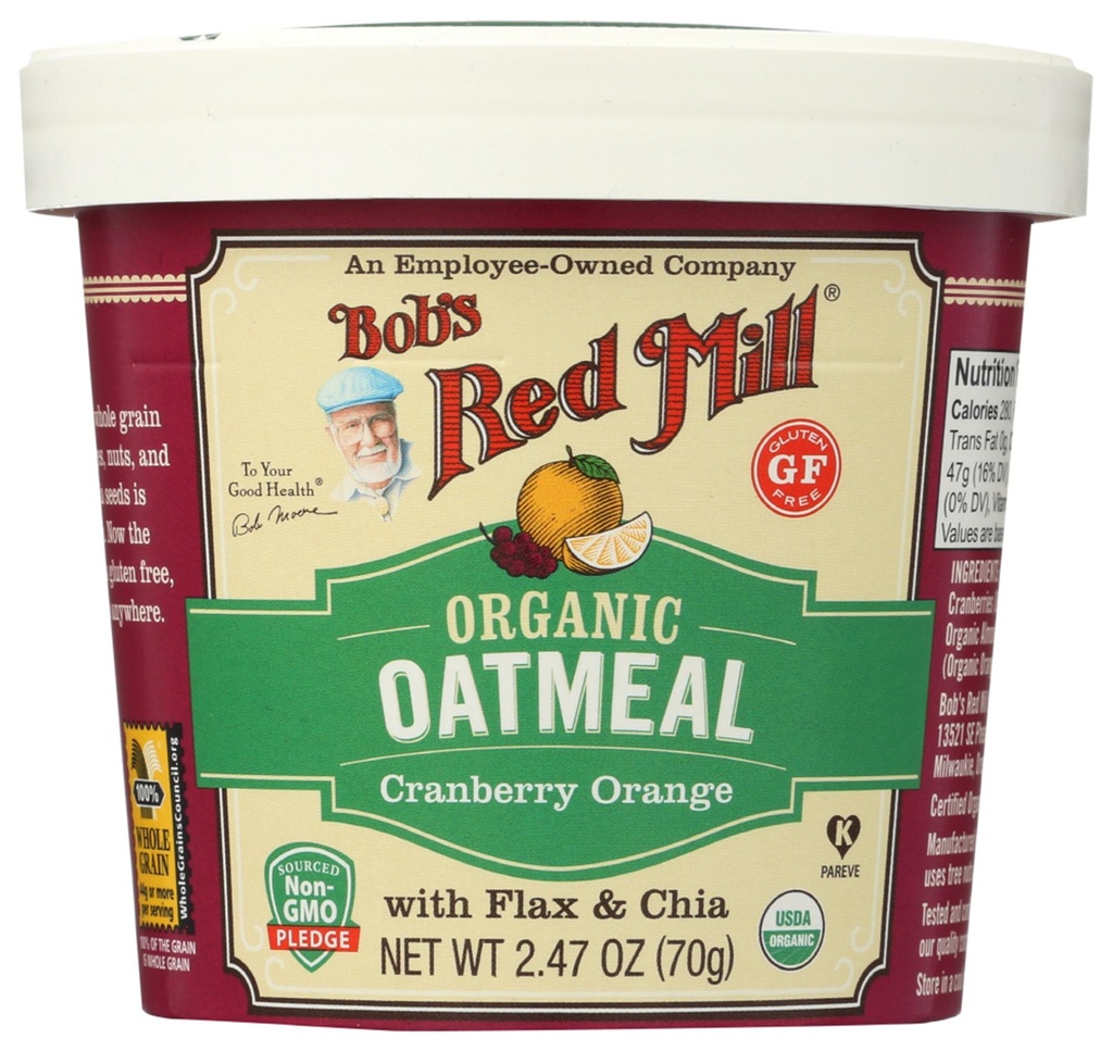 BOB RED MILL G/F OATMEAL CRANBERRY ORANGE 2.47oz