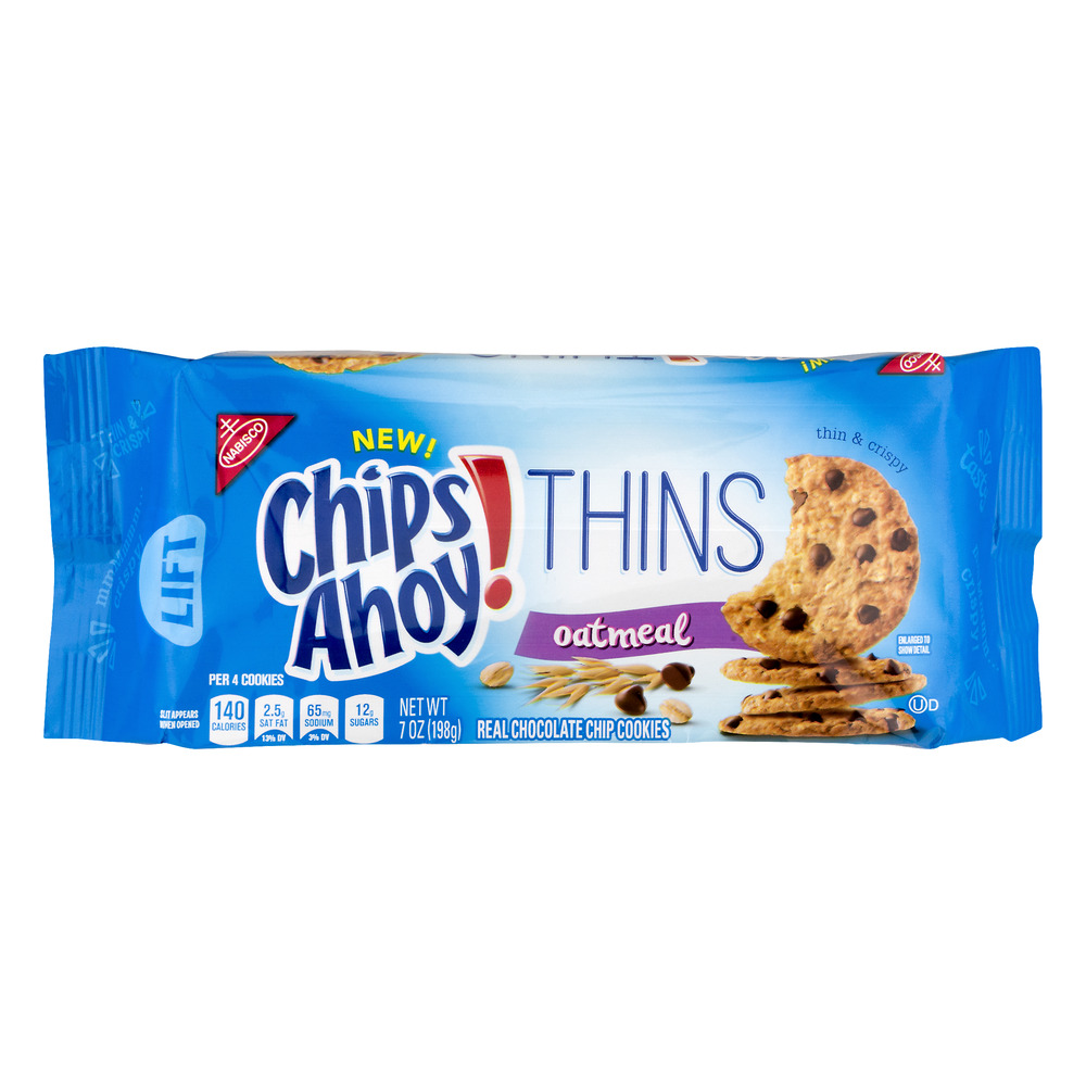 CHIPS AHOY THINS OATMEAL 7oz