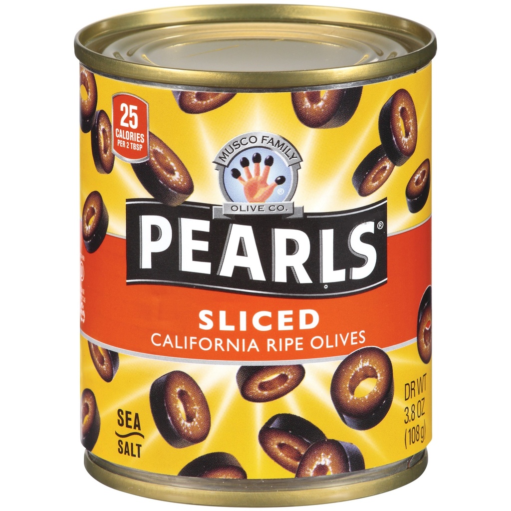 PEARLS SLICED OLIVES  3.8oz